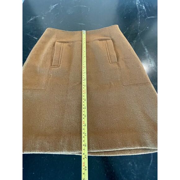 Ann Taylor LOFT Camel Tan wool A line skirt 2 - Picture 5 of 9